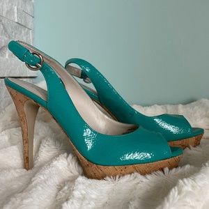 Nine West Big Spender Slingback Peeptoe Pumps (7.5)
